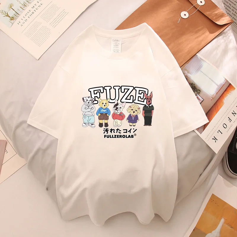 المرأة السترة قميص طباعة Harajuku ملابس الفتيات الشارع ارتداء الملابس قمم الكرتون الزي Kawaii الإناث لطيف الجرافيك تي شيرت