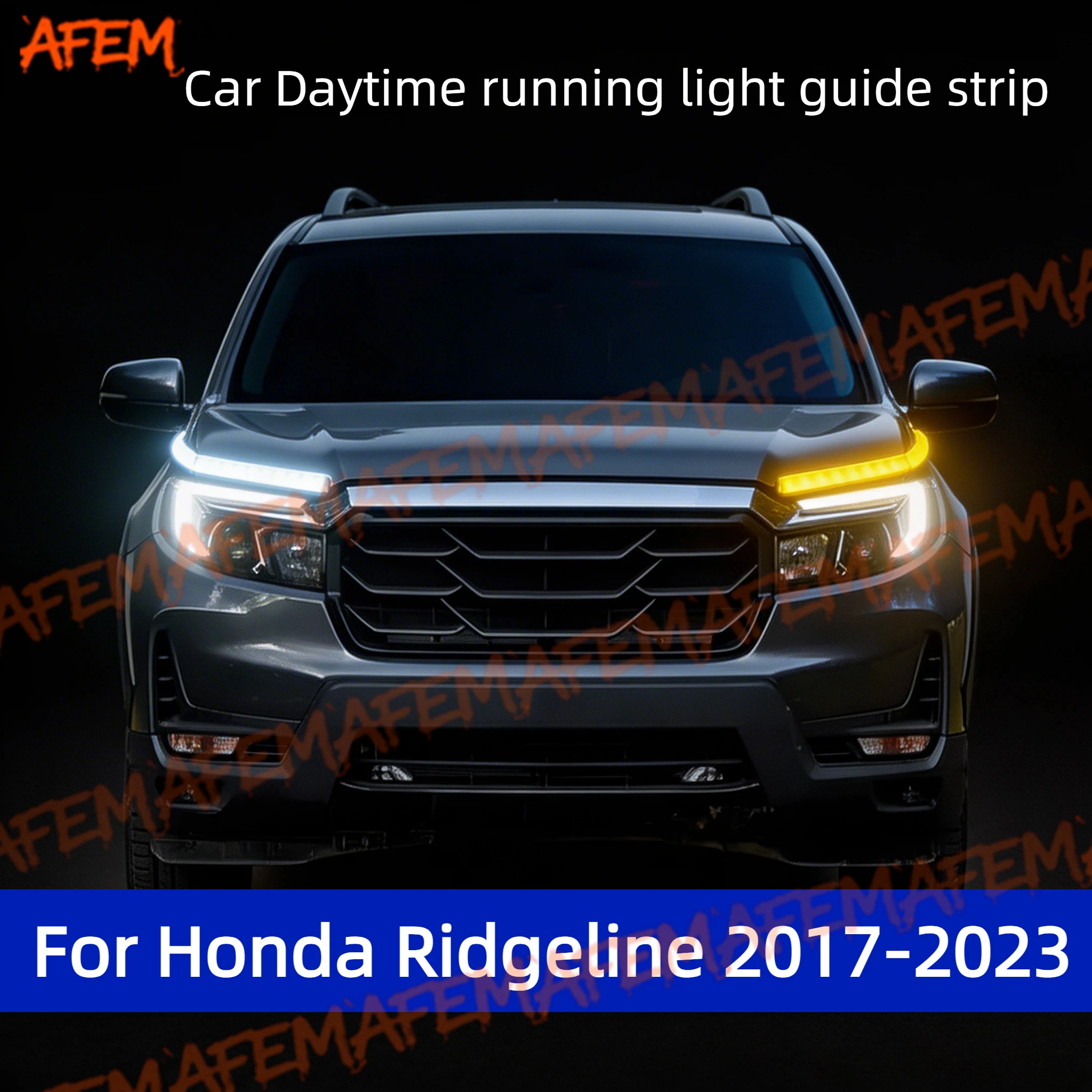 Daytime Running Light Guide Strip For Honda Ridgeline 17-23 Auto LED DRL Daytime Running light Flexible Decorative Ambient Lamp