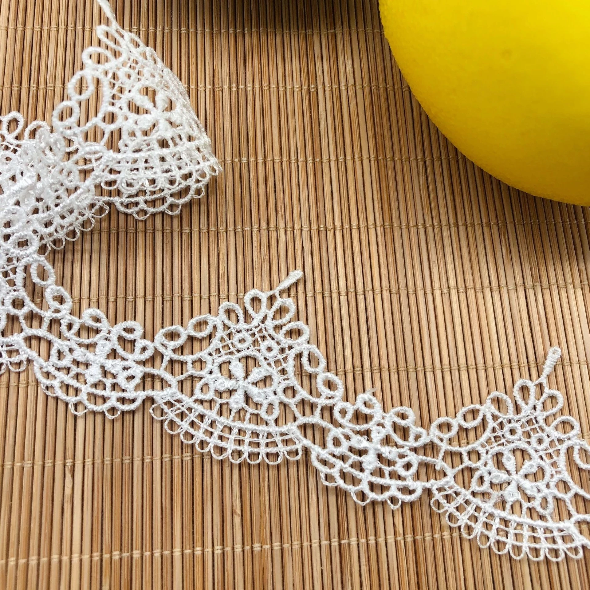 1Yards Best Selling Lace Fabric Trim 3.8CM Guipure Embroidery Lace Applique Dress Sewing Materials Ribbon dentelle encajes ZA30