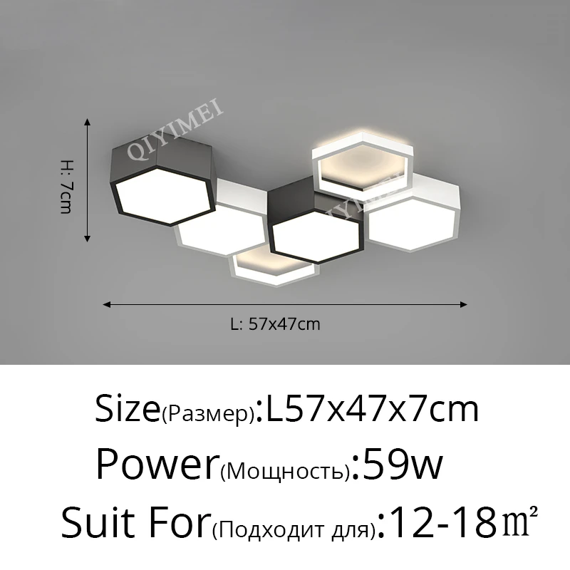 Walnoot Woonkamer Plafondverlichting Zwart Wit Combinatie LED Lamp Woondecoratie Verlichtingsarmaturen Foyer Balkon Plafondlamp