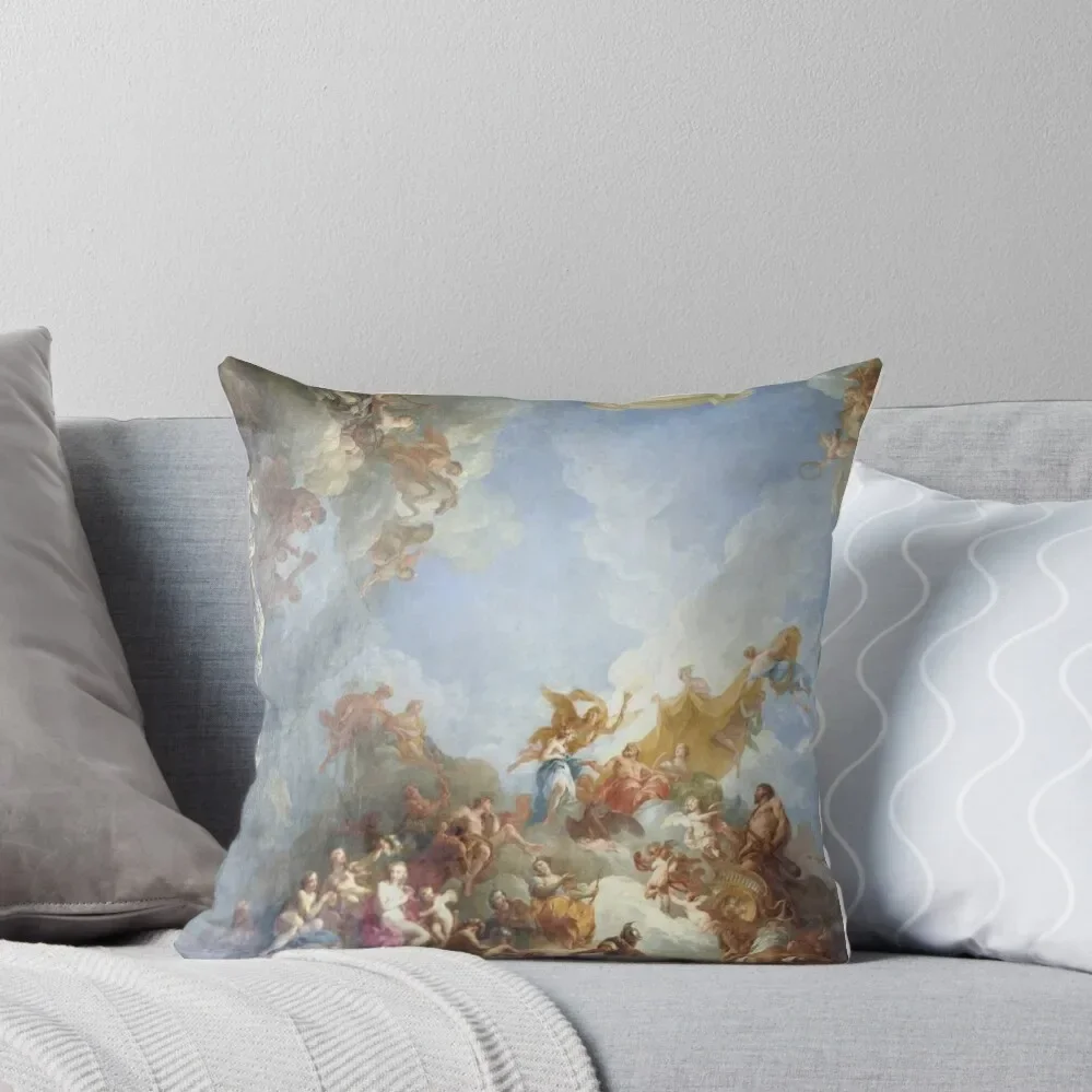 Ceiling at Versaille Renaissance Painting Throw Pillow Pillow Cases luxury decor pillow cover luxury