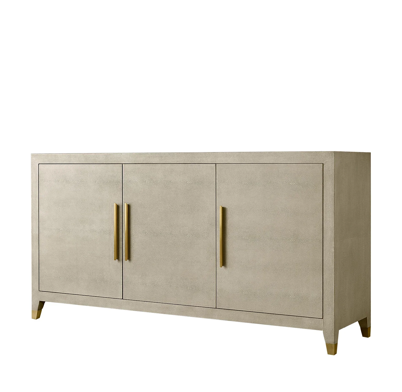 

Popular contestant Rare Find Durable Cross-border Modern Gold Iron Faux Shagreen Sideboard Buffet Table With Three Doors