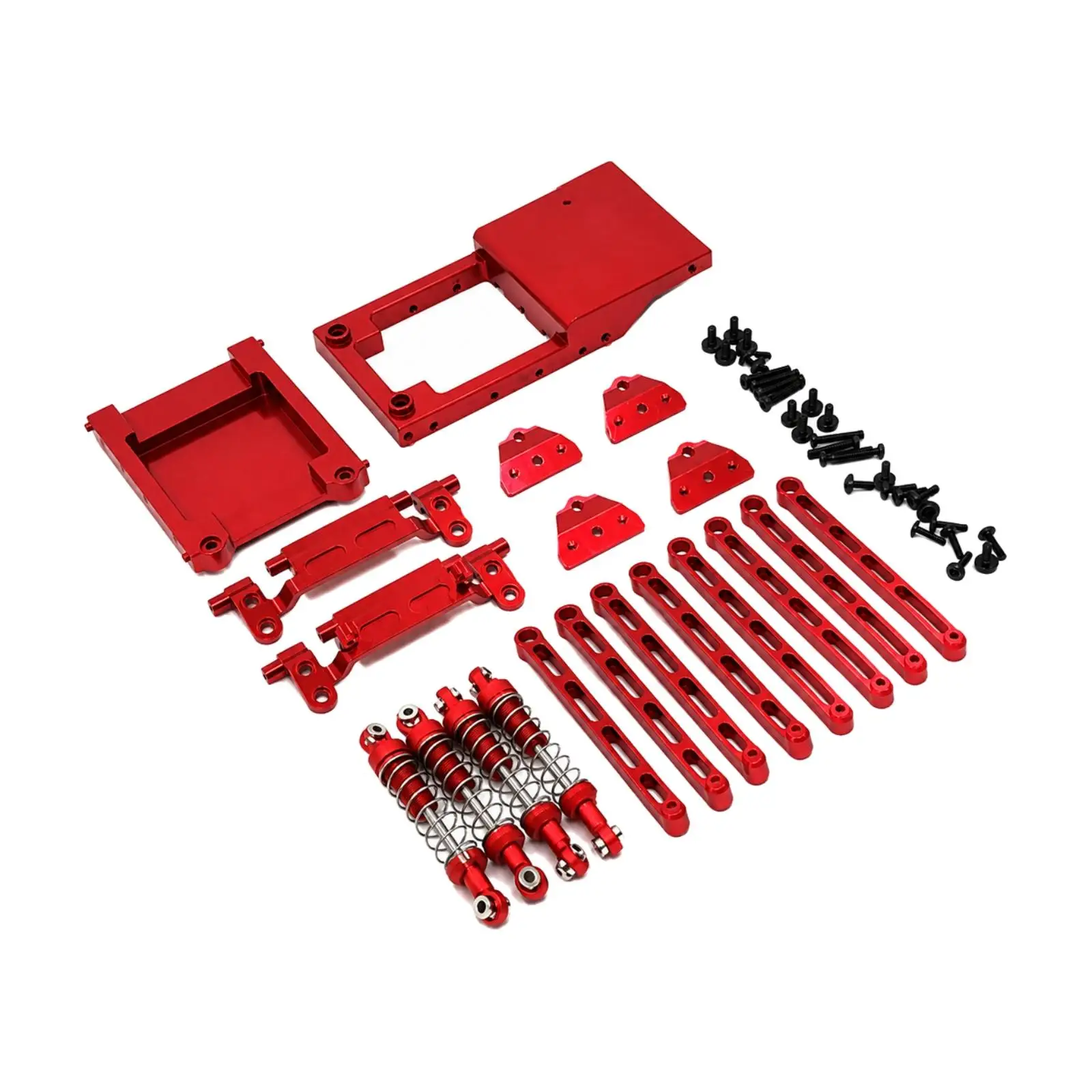 RC Shock-Absorbing System Linkage Kit with Shock Mounts Non-Destructive Installation RC Shock Absorber Upgrade Kit