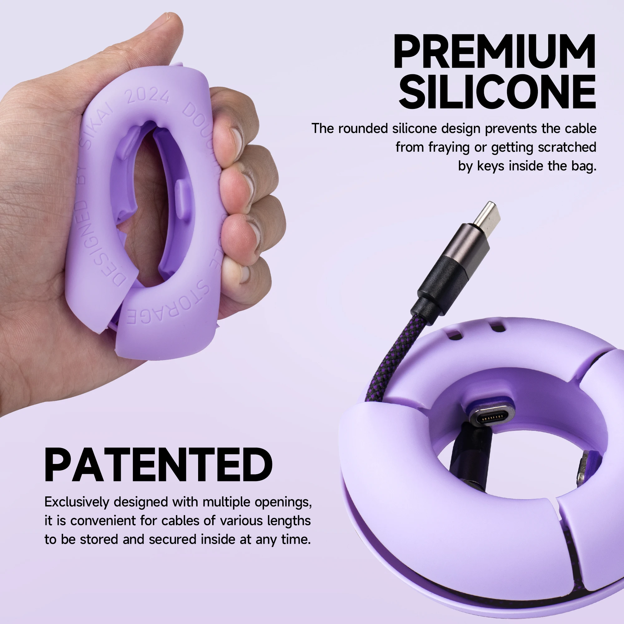 Silicone Cable Organizer for 0.5m 1m 1.2m 1.8m Magnetic Smart Watch Charging Cable Connector earphone Cord Storage