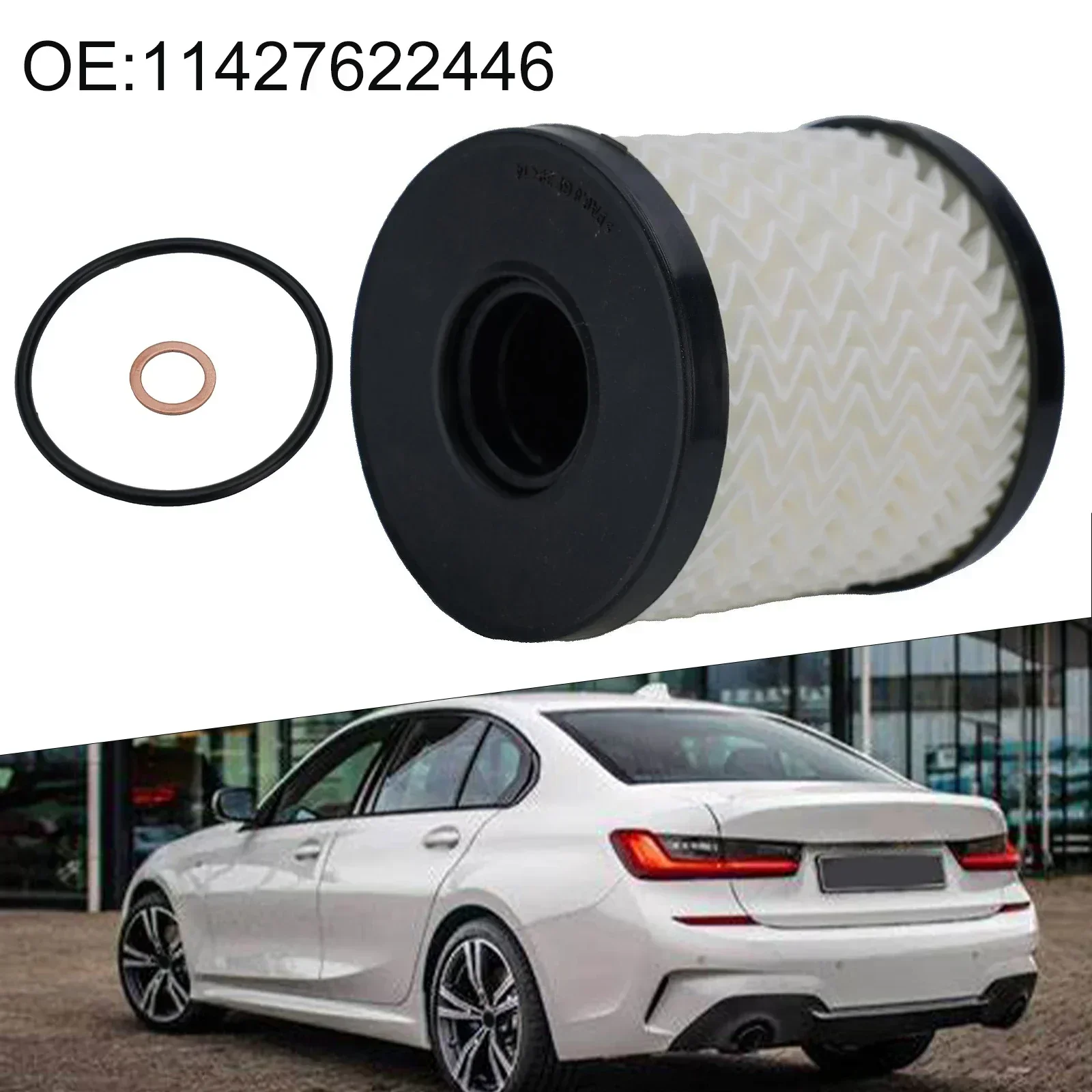 Car Filter Replacement Replacement Filter Element Car Maintenance Replace Your Broken Filter White+black ABS+filter Cloth