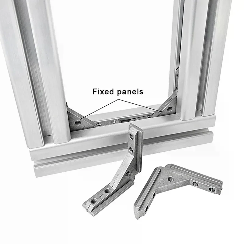 2/4Pcs Angle Slot Connector 2020 3030 4040 Panel Iinstallation Board Angle Slot Fixing Hardware Door Frame Corner Code Profile