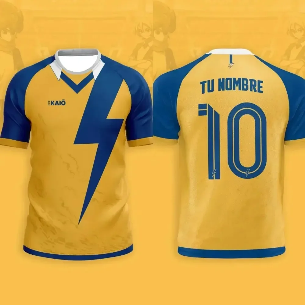 Camiseta de animacional de futebol masculino japonés، camiseta Inazuma أحد عشر كايو، ropa deportiva كاجوال سوبر سيكا سريعة