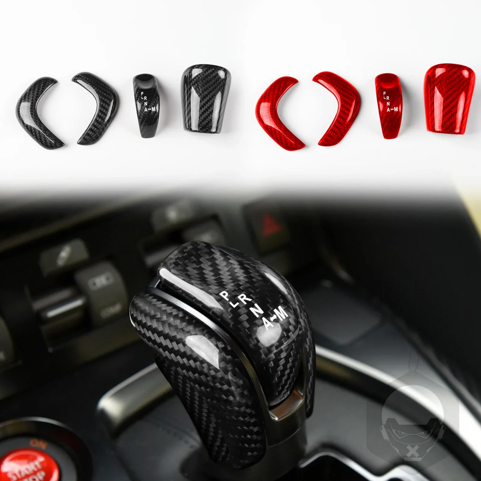 

Dry carbon fiber automotive interior gear shift head cover Gear lever kit Car spare parts For Nissan GTR R35 17-22