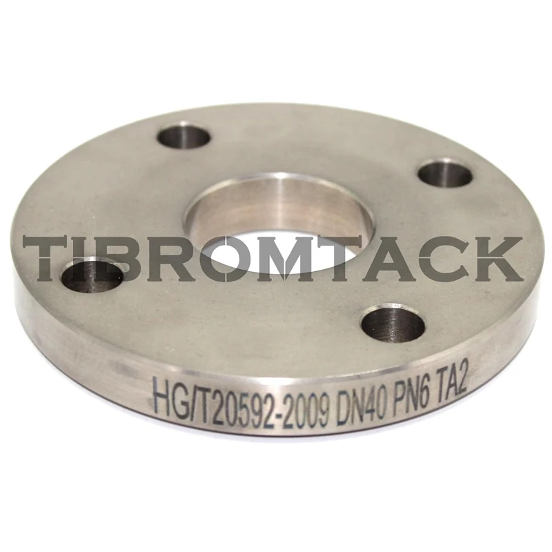 GR2 Titanium Flange Plate, Flat Welding, Connecting Mechanical Equipment, CNC Ti Parts, HG, T20592-2009, DN40, PN6