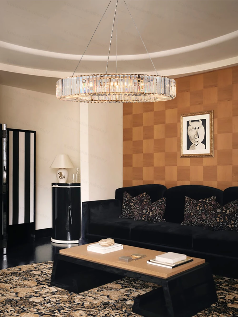 American 2 Layer Crystal Gold Silver Dimmable LED 2026 Chandelier Hanging Lamp Suspension Luminaire