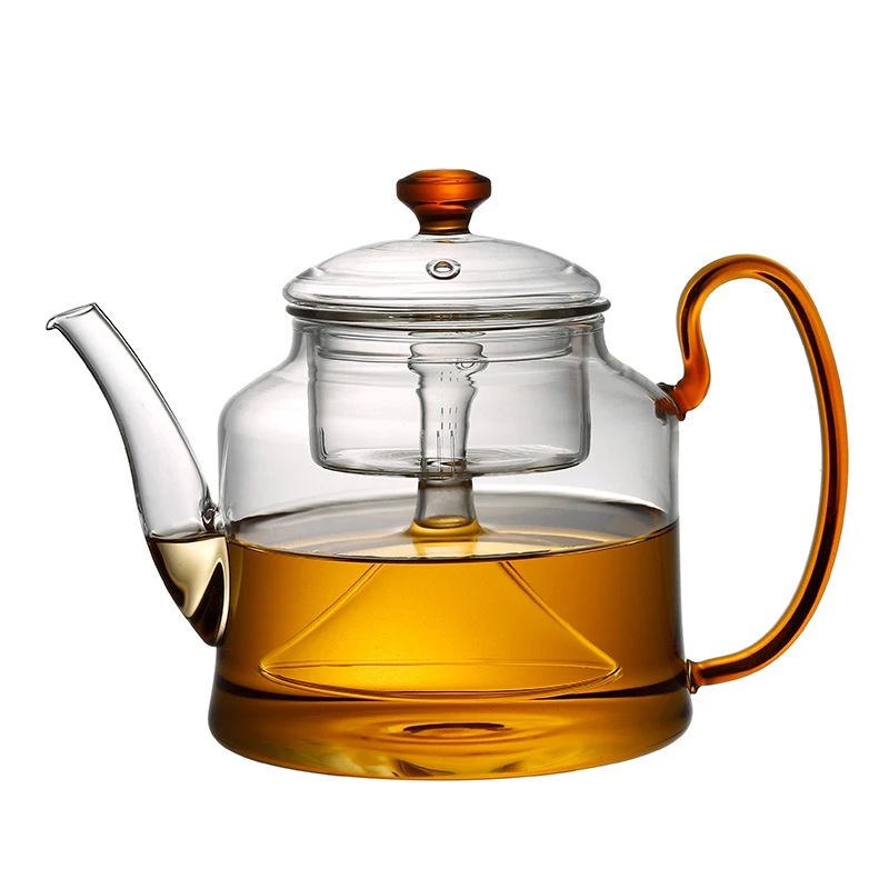 1200ml Large-capacity Teapots Steamed Tea Set Boiling Teapot Puer Kettle Tea Set High Quality Heat Resistant Glass Coffee Teapot