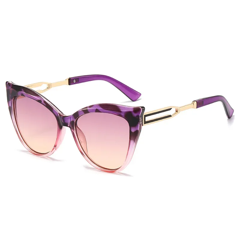 

INS Luxury Women's Sunglasses Fashion Fox Tail Cat Eyes Women Sunshade Mirrors Trendy Personality Large Frame Travel Flat Mirror