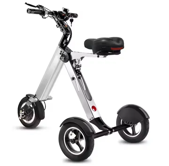 Ultra-light folding 3-wheel scooter portable aluminum alloy folding mobile electric tricycle