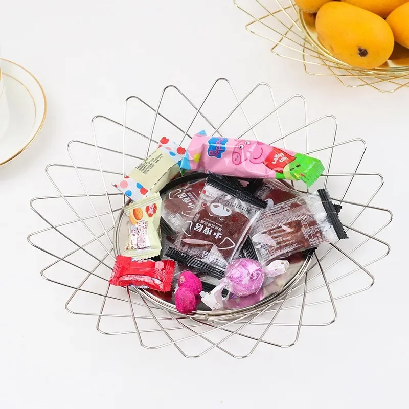 

Metal fruit plate wrought iron simple creative home guest restaurant desktop snacks dried fruit storage fruit basket