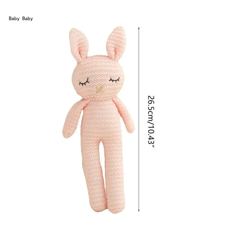 Conejo peluche bonito 20cm tejido para muñeca, accesorios para estudio fotográfico, colgante, suministros para fiesta Q81A