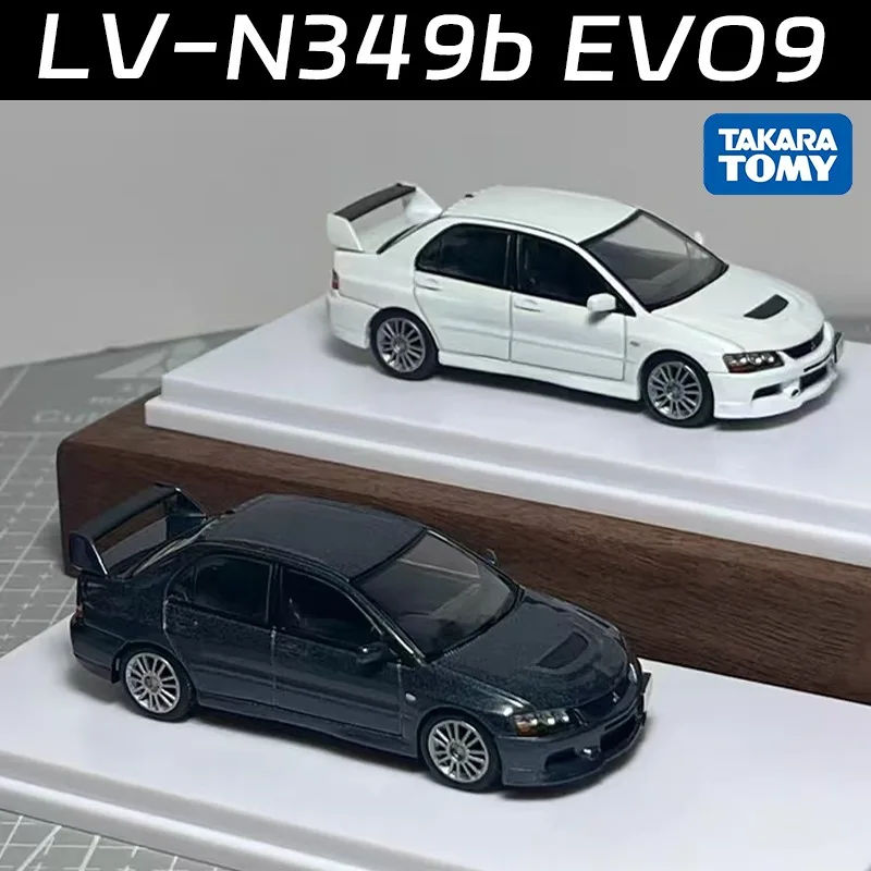 TAKARA TOMY TOMYTEC 1:64 LV-N349b EVO9 MR Legierung Kraftfahrzeug Diecast Modelle Auto Spielzeug Sammlung Jungen Weihnachtsgeschenke