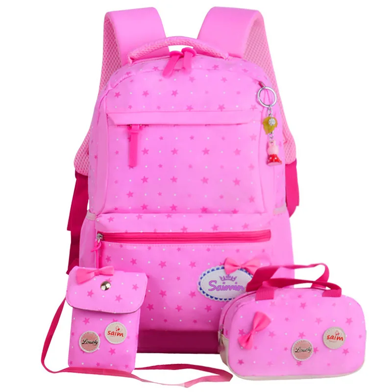 Dropshipping Children School Bags Teenagers Girls Rucksack Backpacks 3pcs/Set Mochila Kids Travel Backpack Cute Shoulder Bag