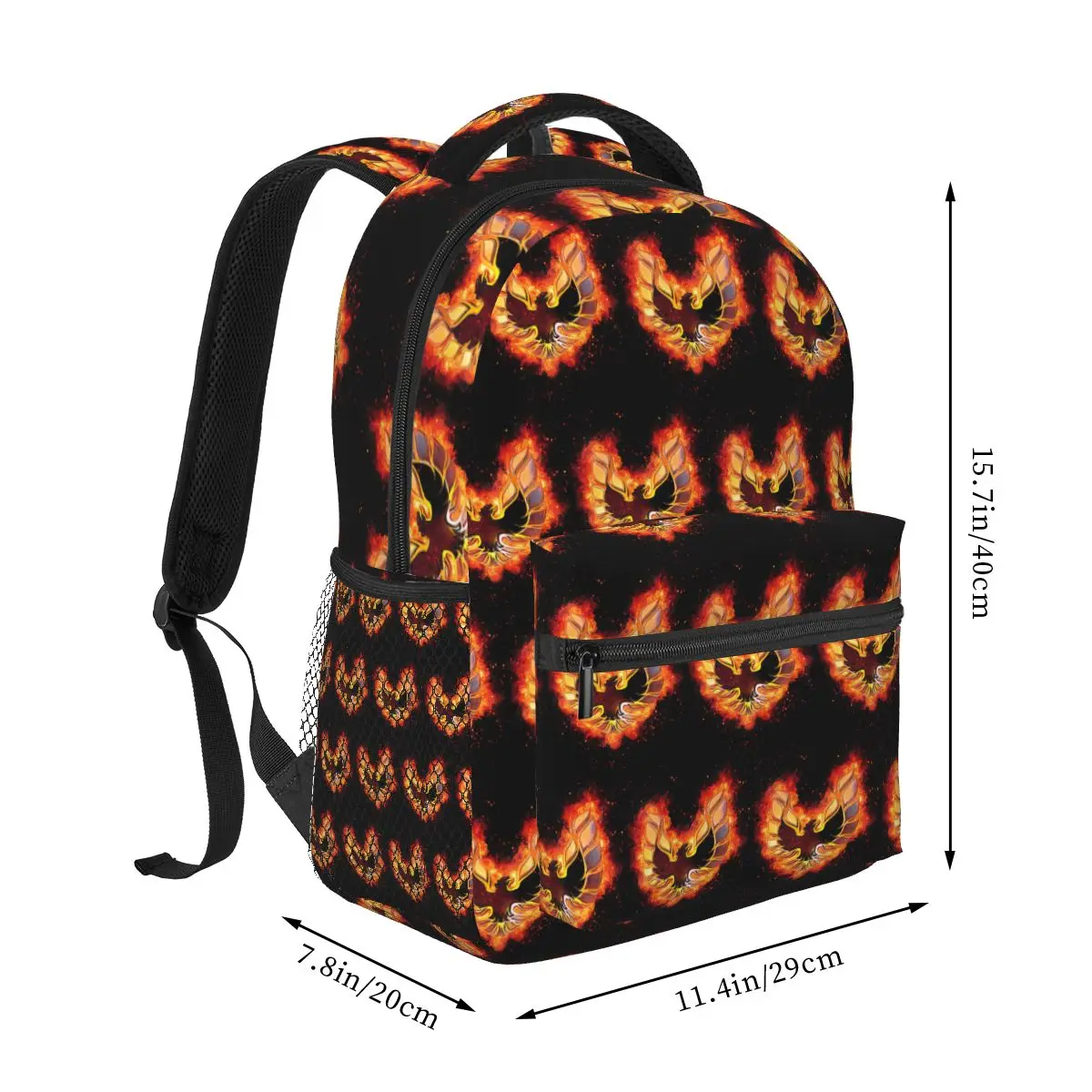 Trans Am Firebird Bandit Golden Student Backpack School Bag Hiking Travel Daypack for Men Women Fashion Bookbag Shoulder Bags