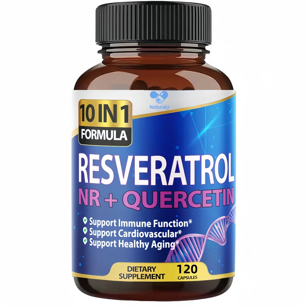 Resveratrol Capsules - Antioxidant Supplement to Support Circulatory Health and Overall Wellness - Non-GMO