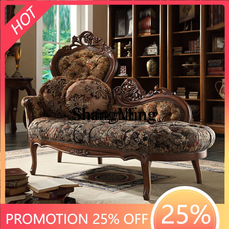 

Изысканный диван-реклайнер ZYY из массива дерева для гостиной и балкона, с тканевой обивкой, для отдыха.