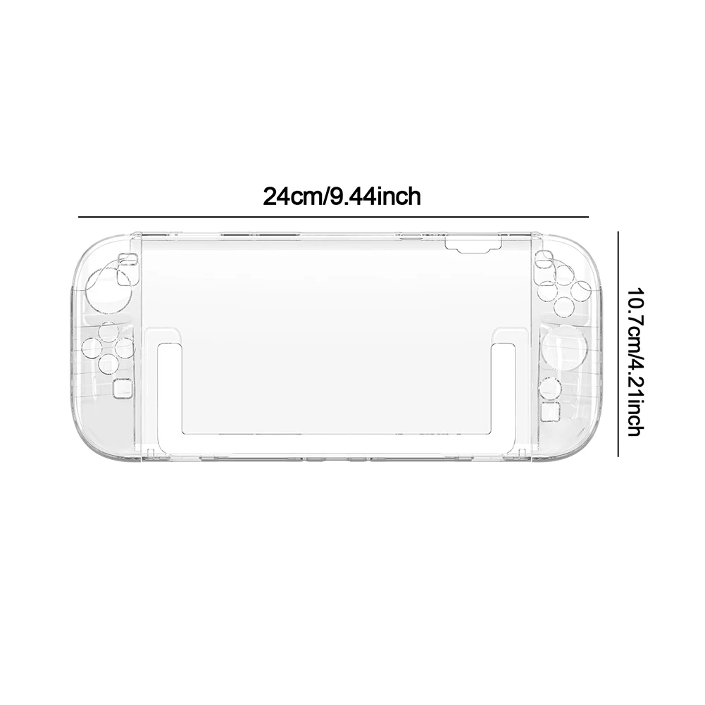 

Transparent Protector Cover Anti-Scratch Hard Shell Case Shockproof Game Console Cover Split Design for Nintendo for Switch 2