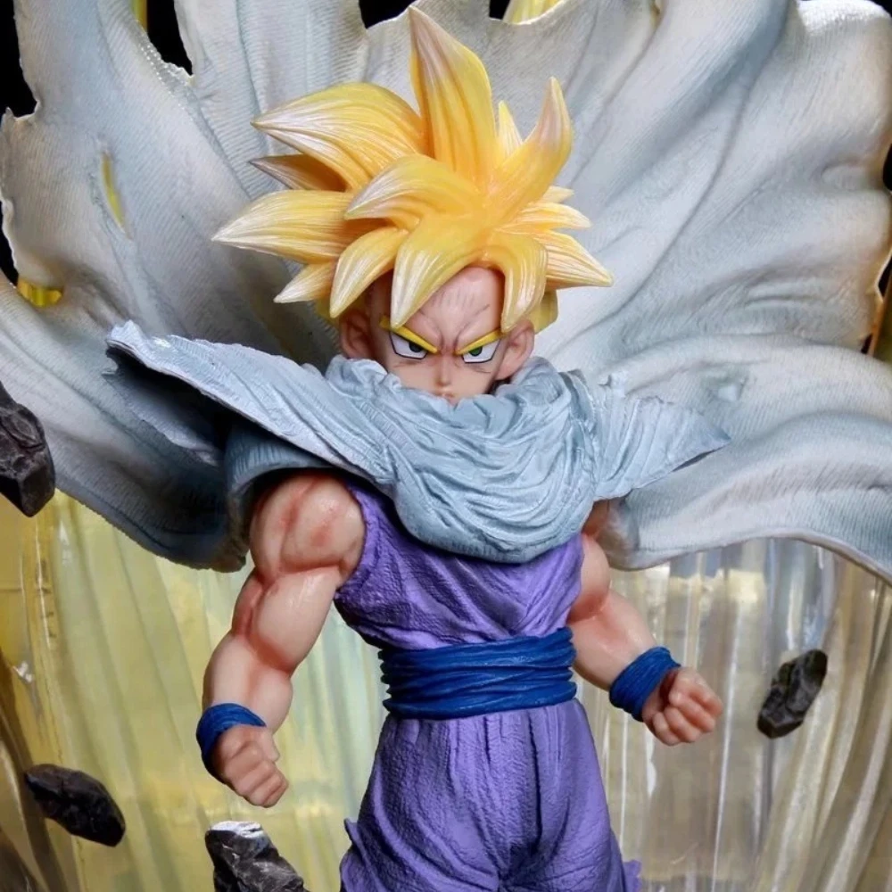Dragon Ball Anime Figure Son Gohan Can Glow You Need Prepare It Yourself AA Size Battery Peripheral PVC Model Desktop Gift Toys