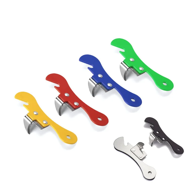 4Colors Stainless Steel Portable Bottle Jar Opener Kitchen Gadget Portable Can Opener for Emergency Bottle Opener Home Bar Party