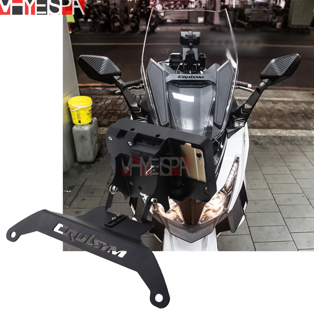 New motorcycle front mid navigation bracket GPS mobile phone charging For for SYM JOYMAX Z 300 CRUISYM 300 2019 2018 2017