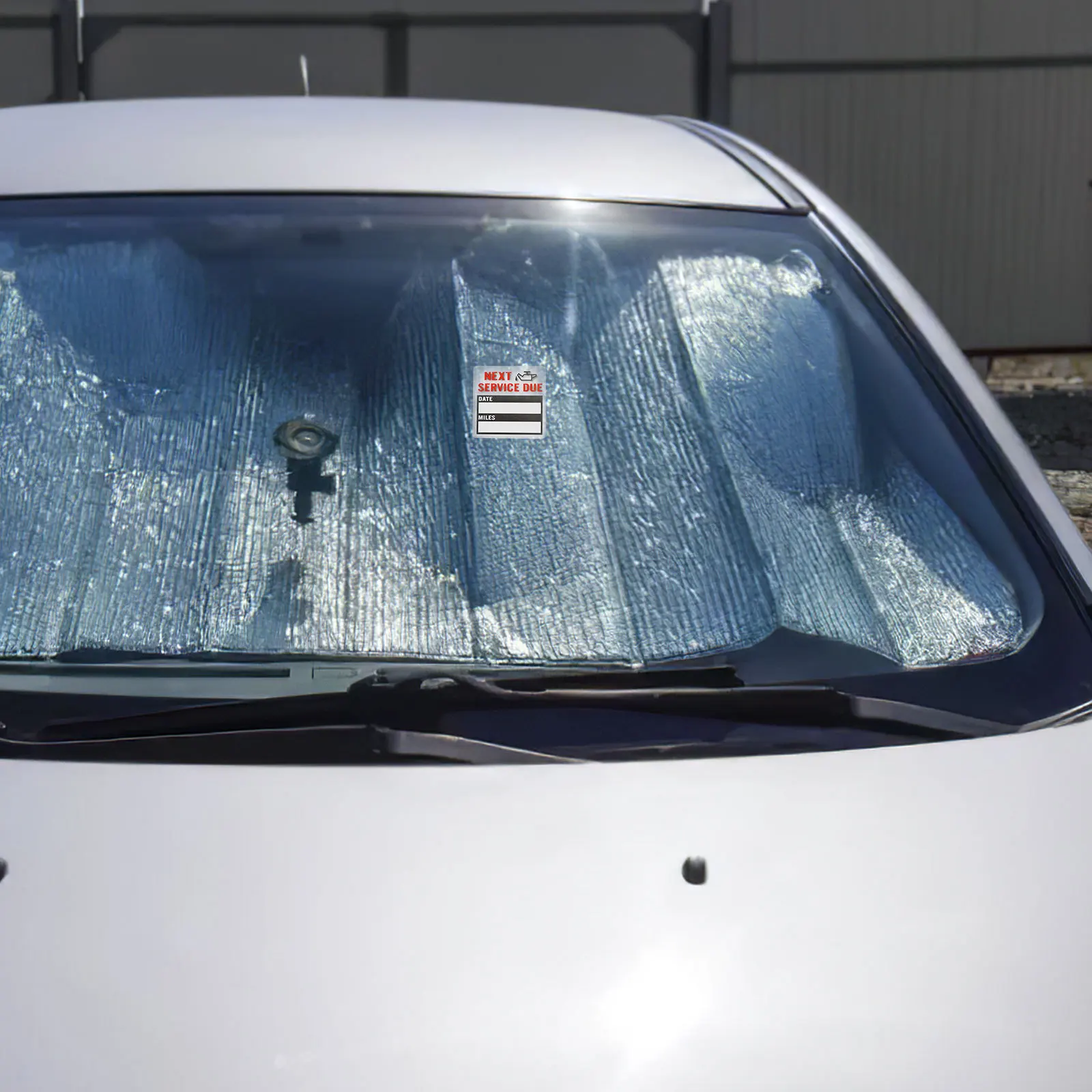 

Car Oil Change Service Label Sticker Roll Remind Maintenance Time Content Wear Resistant Materials Portable Auto Sticker