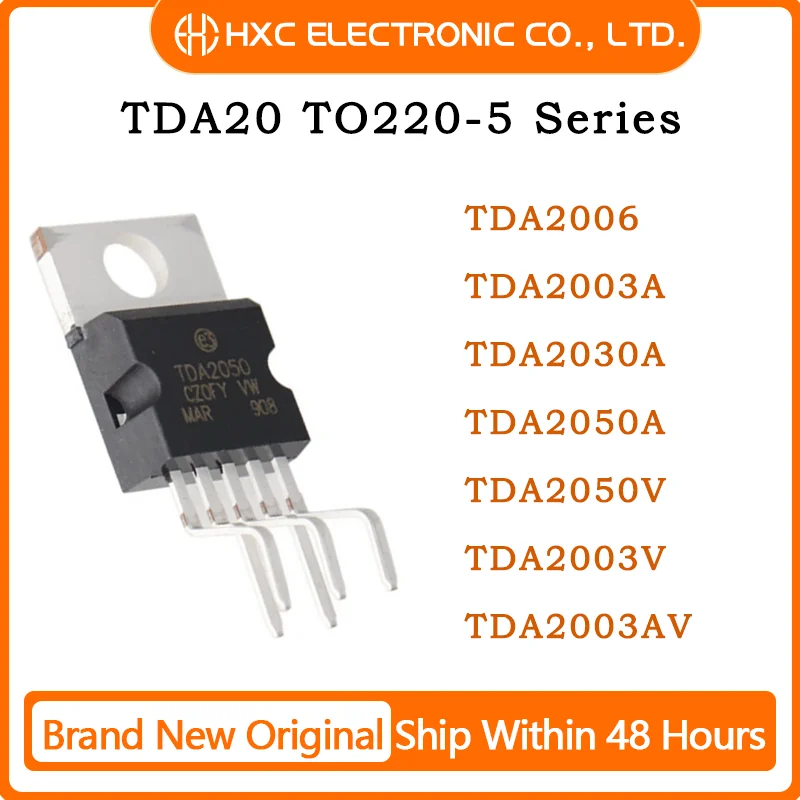 

50PCS TDA2006 TDA2003A TDA2030A TDA2050A TDA2050V TDA2003V TDA2003AV TO-220-5 New original IC Chip