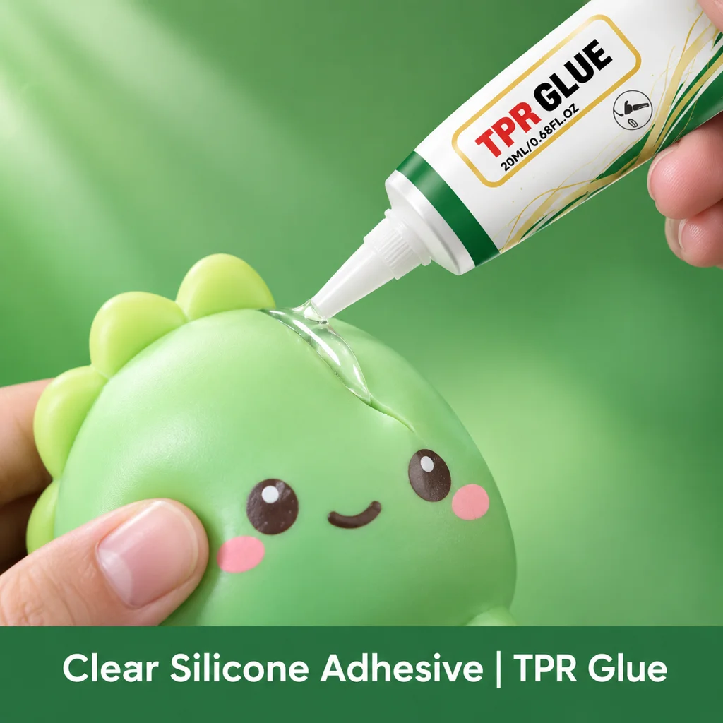 Clear TPR Adhesive Glue Flexible Bond for TPE TPU Rubber Fast Drying Low Odor DIY Craft Repair Precision Applicator 20ml
