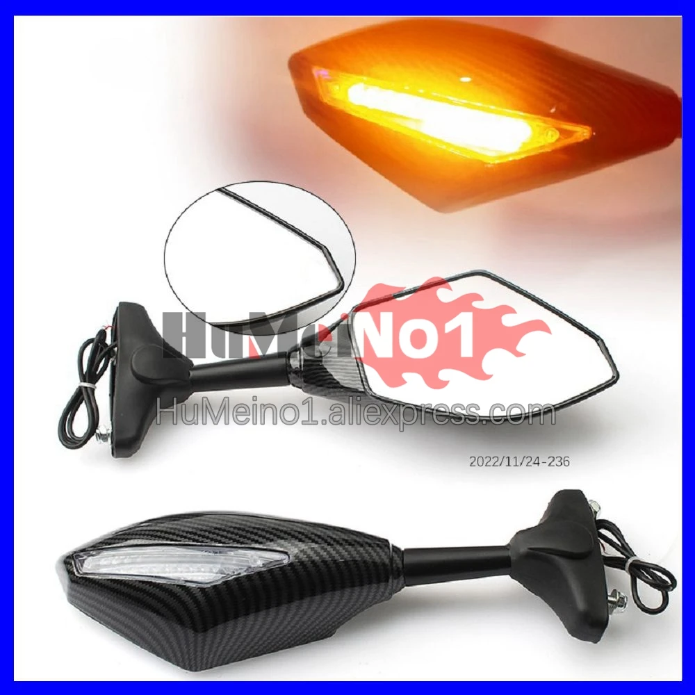 2X Turn Lights Side Mirrors For YAMAHA TZR-250 3XV TZR250 TZR 250 1992 1993 1994 1995 1996 1997 Turn Signal Rearview Mirrors