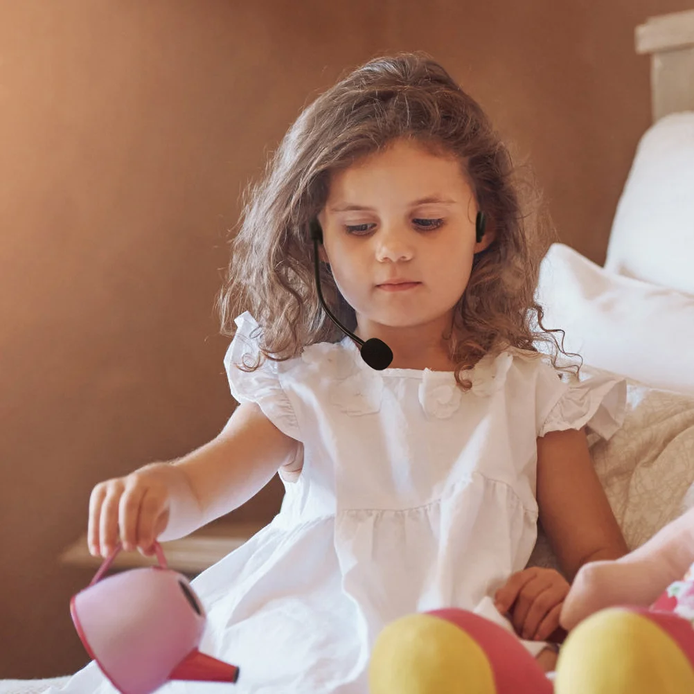 Faux micro d'oreille Rock Star, 5 pièces, casque de Cosplay léger et réaliste pour Costume de chanteur de fête d'halloween, accessoire de Microphone simulé