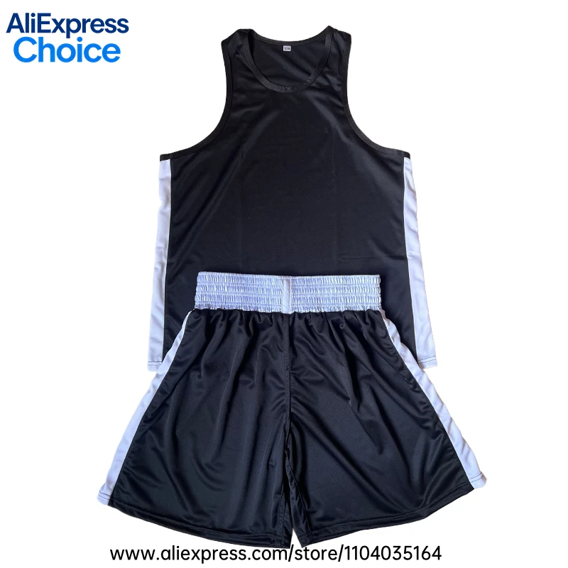 Uniforme de Boxeo Sanda Wushu para Hombres, Mujeres y Niños, Conjunto de Camiseta y Pantalones Cortos de Muay Thai, Artes Marciales, MMA, Lucha, Kickboxing, Entrenamiento