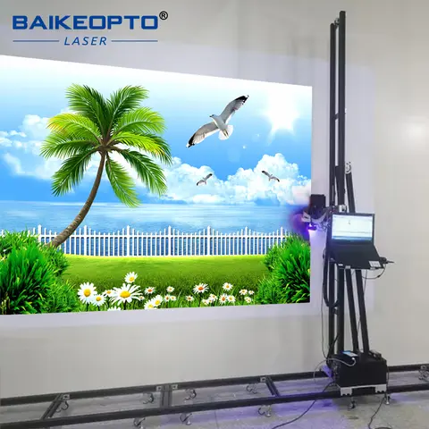 Portable AI 4K Wall Printing Machine  Auto Folding Wall Printer/3D Background Wall Indoor Outdoor PVC Glass Wood Painting