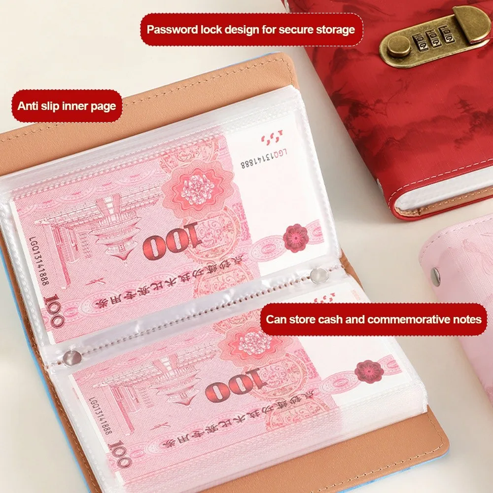 Grappige 100 enveloppen Geldbesparende uitdaging PU Geld besparen Mini Binder Besparingsuitdaging Waterdichte herbruikbare budgetbinder