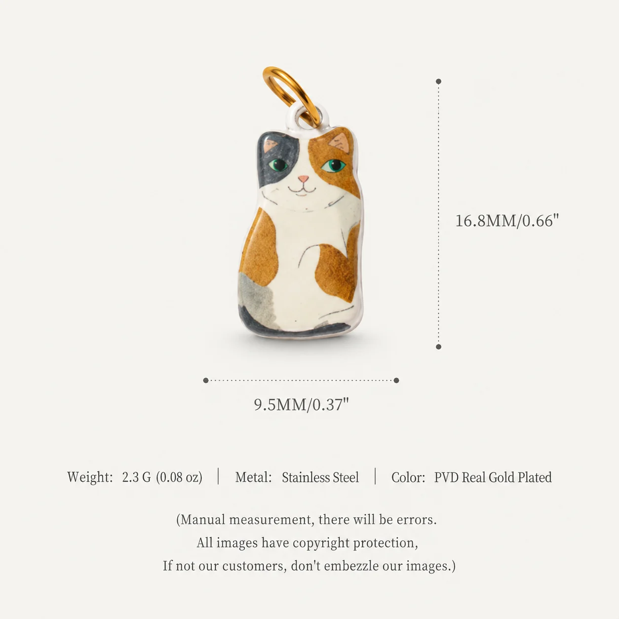 316 Edelstahl Wasserdicht Farbbeständig Niedliche und Vielseitige Blumen-Katzen-DIY-Anhänger-Charms für Schmuck – Detail 3