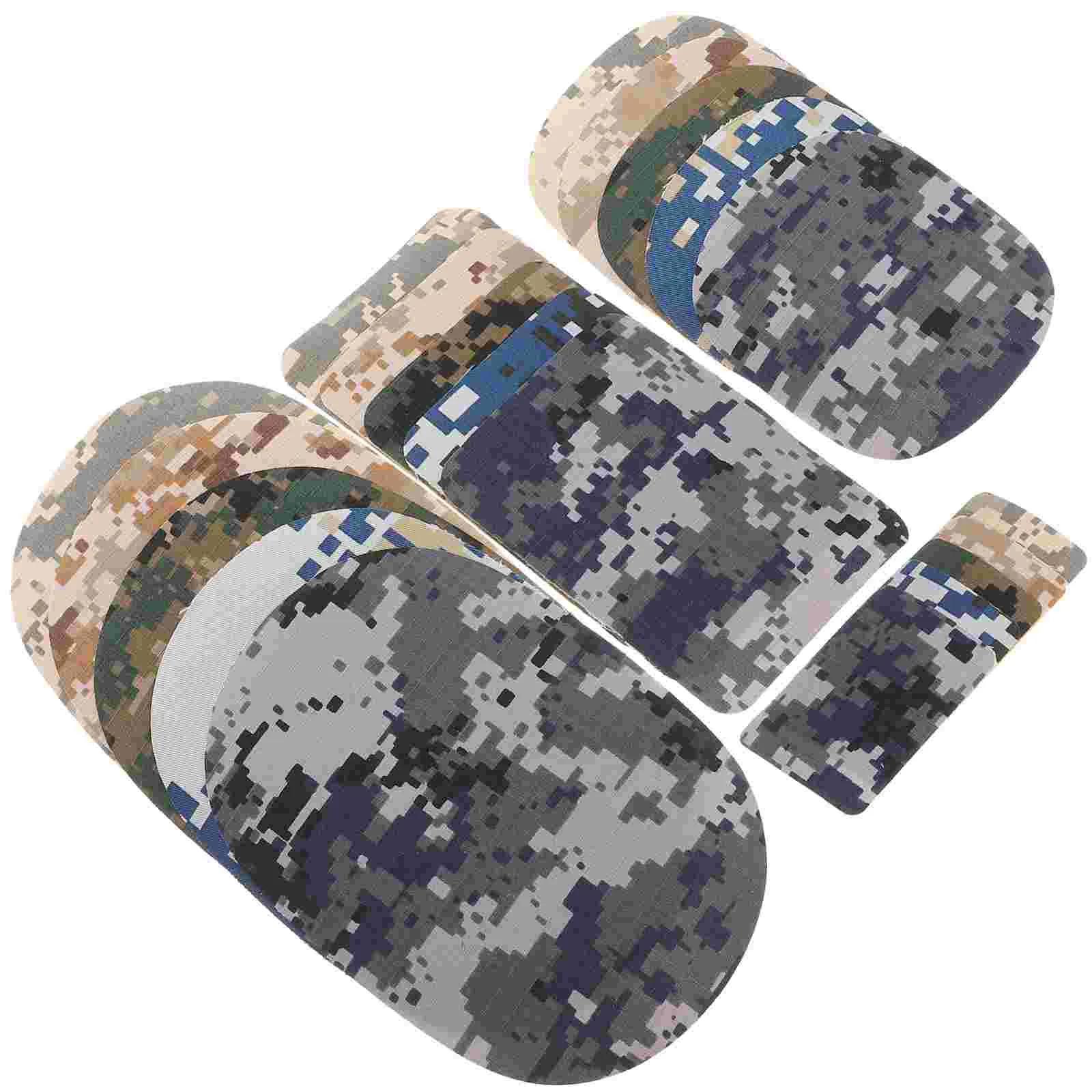 

20 Pcs Camouflage Patches Jeans Repairing Clothes Multifunction Camping Polyester Sewing Decors for Jackets