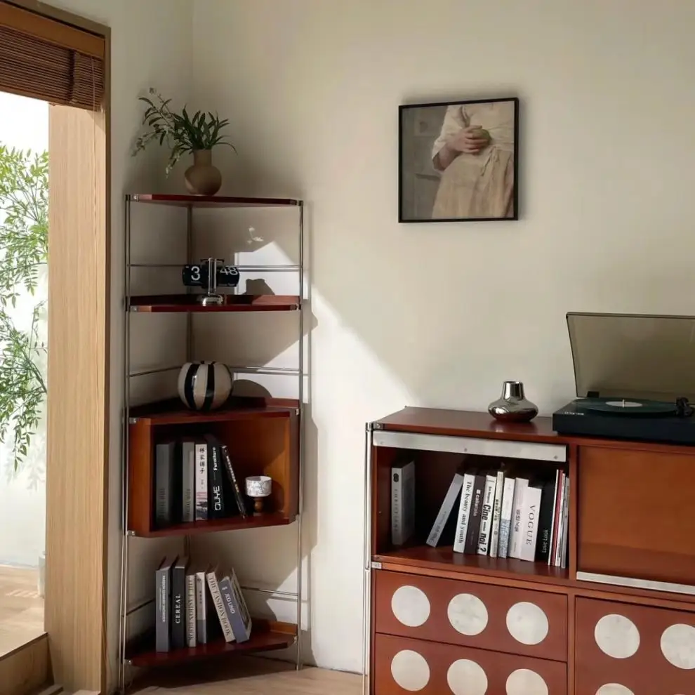 

Solid wood Nordic shelf Magazine shelf Storage bookcase