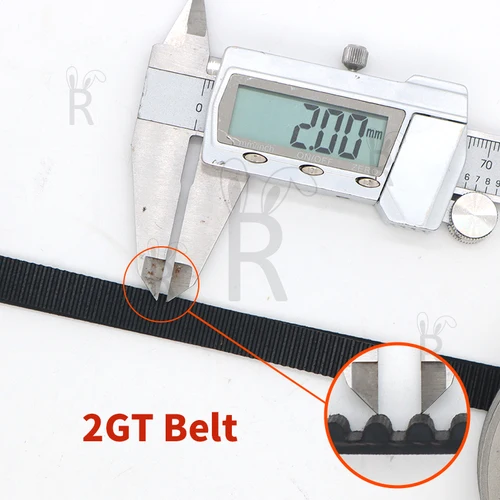 Imagen 2 del producto Correa de distribución 2GT, longitud de 96mm-196mm, ancho de correa GT2, 6mm, 9mm, 10mm, 15mm, 2M, correa para impresora 3D, correa de bucle de goma, correa de distribución GT2
