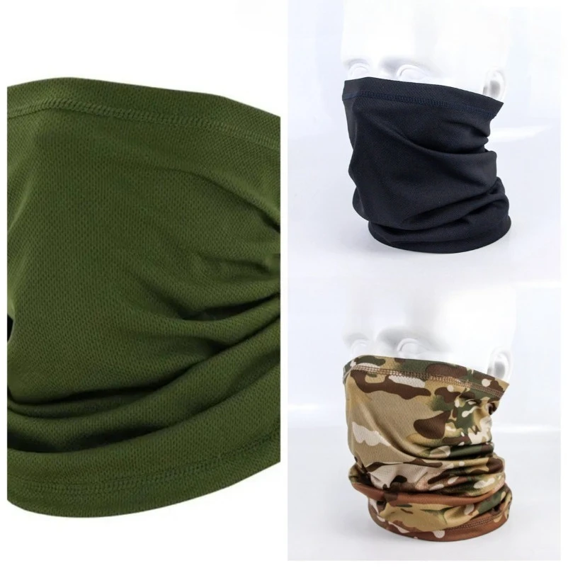 Half Face Mask Black Neck Gaiter Face Cover Outdoor Sun Protection Headscarf for Cycling Sports