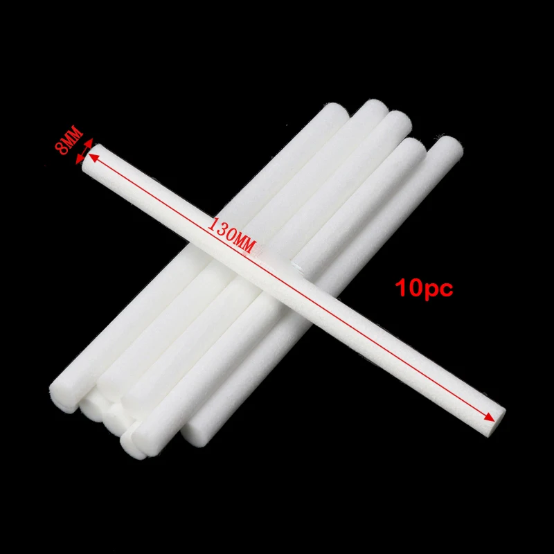 Aroma Diffuser Replace Part 10 Piece 8mm*130mm Air Humidifiers Filters Cotton Swab for Car Home Ultrasonic Mist Maker