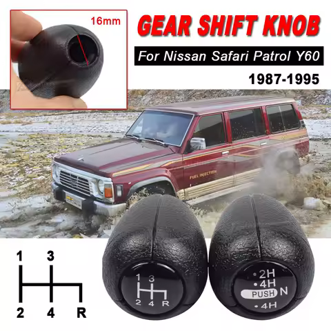 4 5 Speed Manual Car Gear Shift Konb Gaiter Shifter Knob Lever Handball For Nissan Safari Patrol Y60 1987 1988 1989 1990-1995