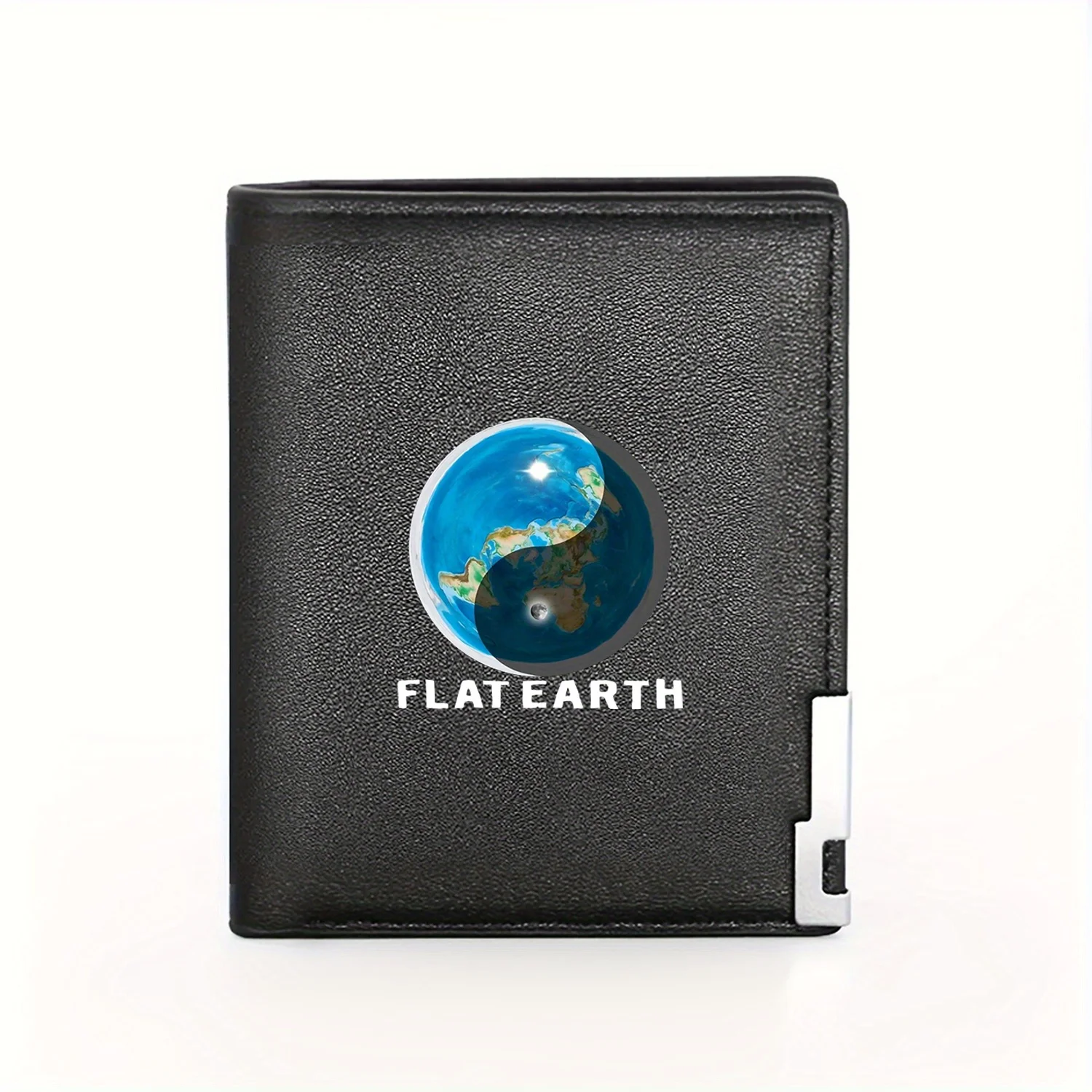 

Дизайнерский кошелек Flat Earth Инь Ян, деловой мужской повседневный элегантный простой практичный качественный кошелек, стильный графический креативный принт
