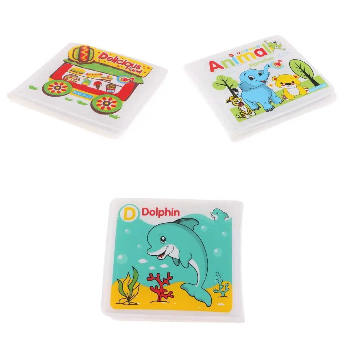 Bath Book Waterproof EVA Foam Educational Bath Toy Set Early Learning Baby Book for Kids Bath Time Games