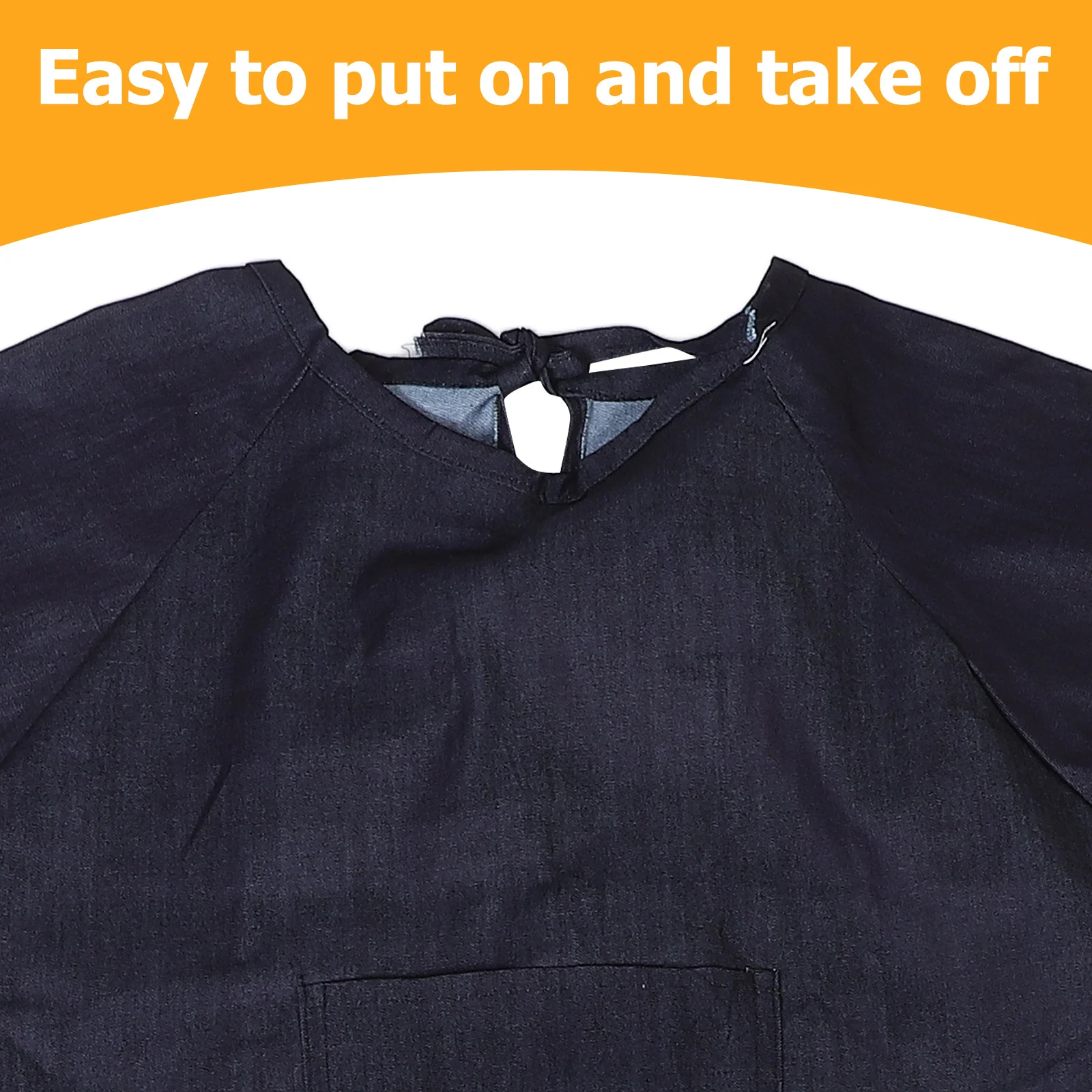 مريلة عمال شديدة التحمل ومضادة للبقع مقاس كبير وأكمام طويلة مع جيوب للطبخ والرسم والحلاق والفنان والمطبخ والتخييم #5