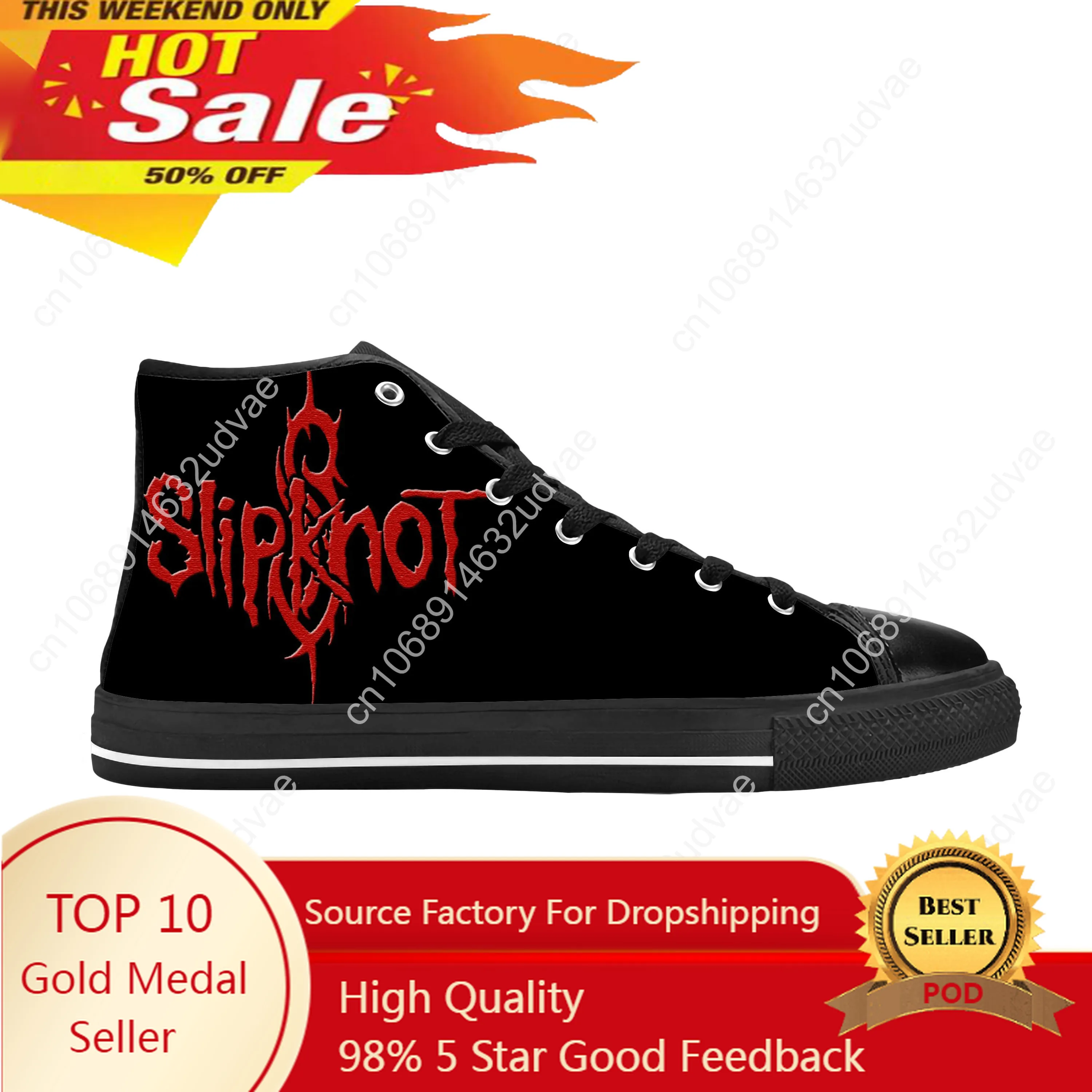 

Slipknots Heavy Metal Rock Band Music Singer Cool Casual Cloth Shoes High Top Comfortable Breathable 3D Print Men Women Sneakers