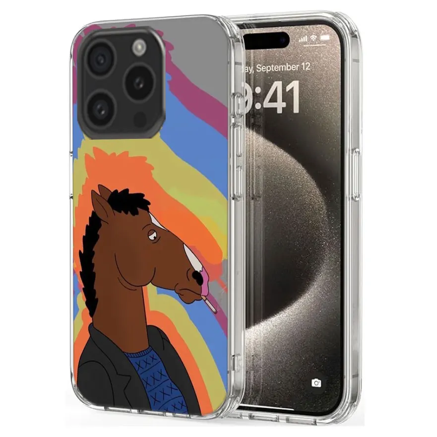 Cartoon B-BoJack Horsemans Clear Phone Case For Apple iPhone 12 13 Mini 11 14 15 16 Pro Max Cover XS MAX XR Soft