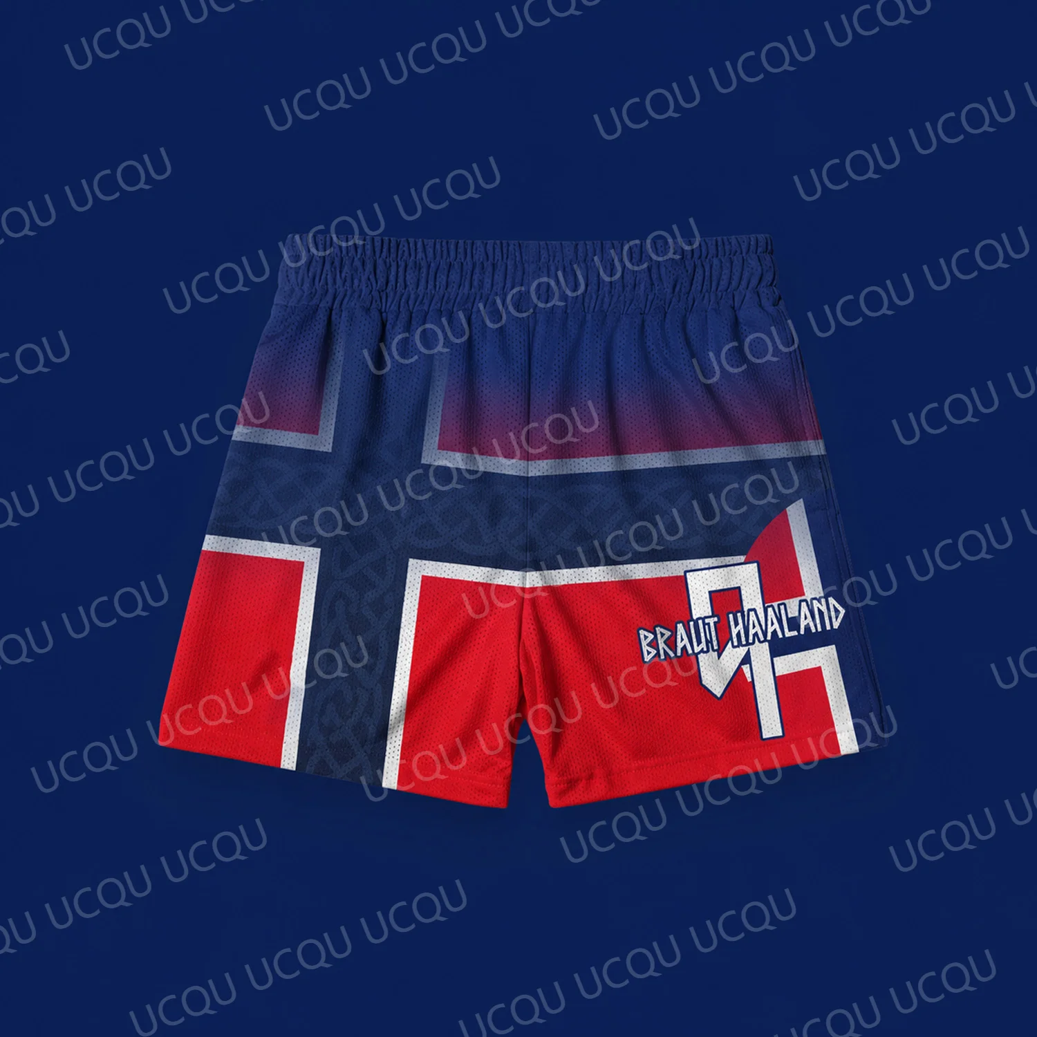 2026 Haaland Flag Basketball-Shorts im nordischen Stil, atmungsaktive Sport-Mesh-Shorts für Training, Gym und Freizeit, Kinder-Oberteile