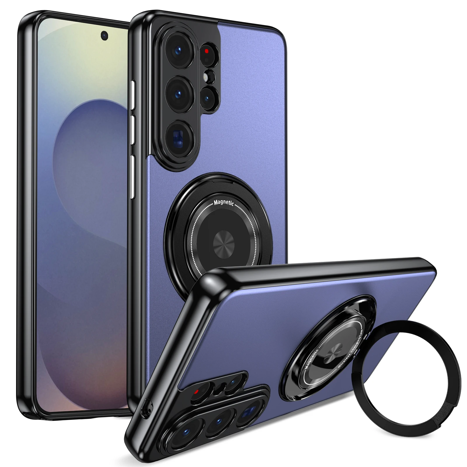 

Metallic 360 Rotating Stand Case For Samsung Galaxy S26 Ultra S26+ Plus 5G Magnetic Cover With Camera Lens Protection